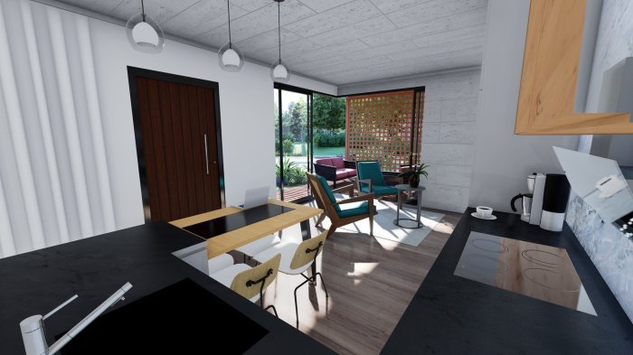 Desain rumah ukuran 4x10 meter 1 lantai