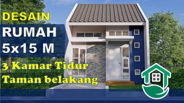 Ukuran 5x15 desain rumah 5x15 meter 1 lantai