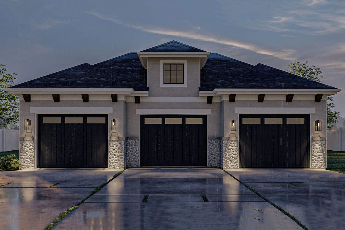 Garage modern doors house front ral