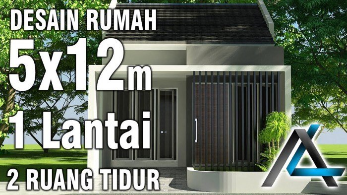 Desain rumah ukuran 5 x 12 m 2 lantai