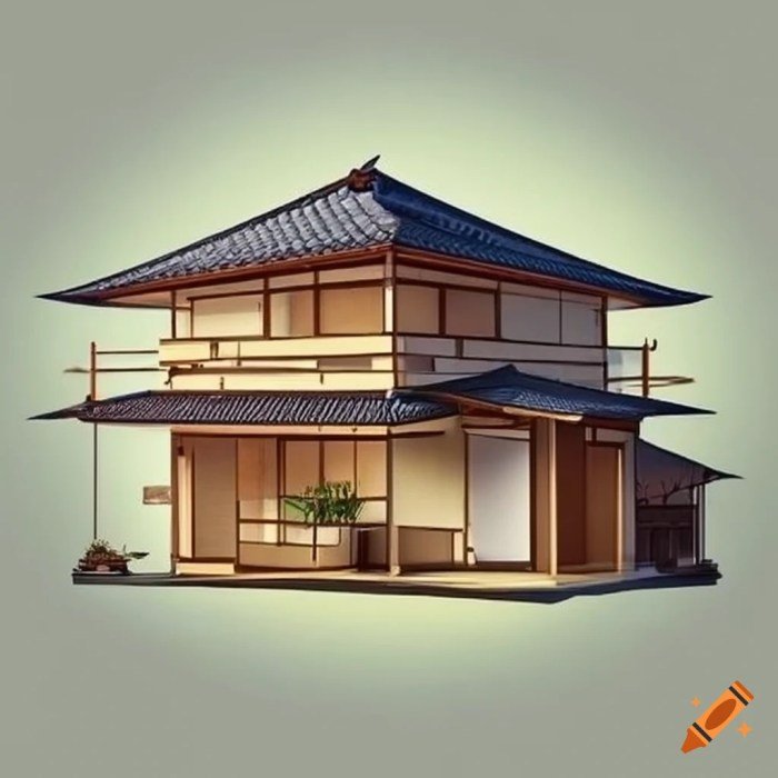 Desain rumah jepang 2 lantai