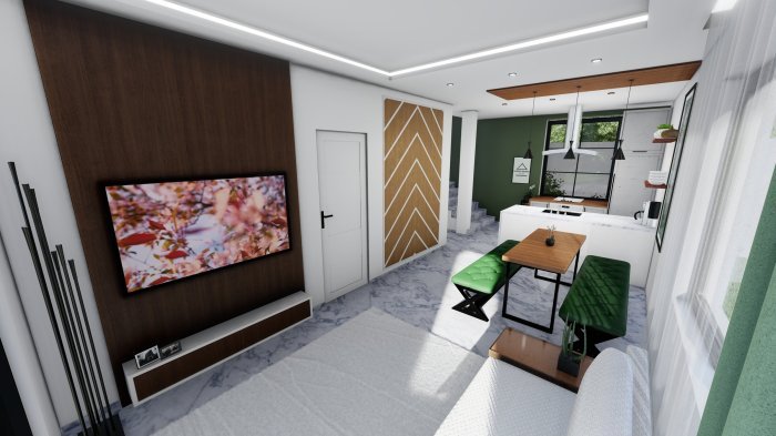 Desain rumah ukuran 6 x 8 meter