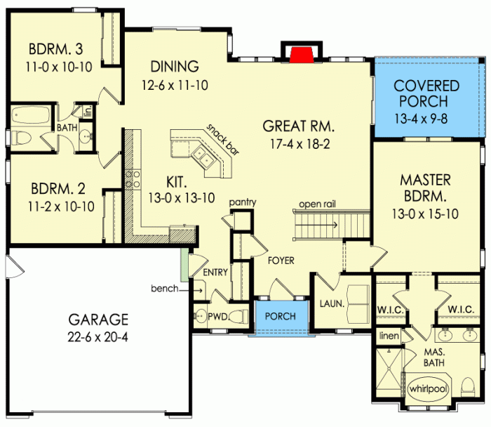 Bedrooms storey pequenas simples houseplans
