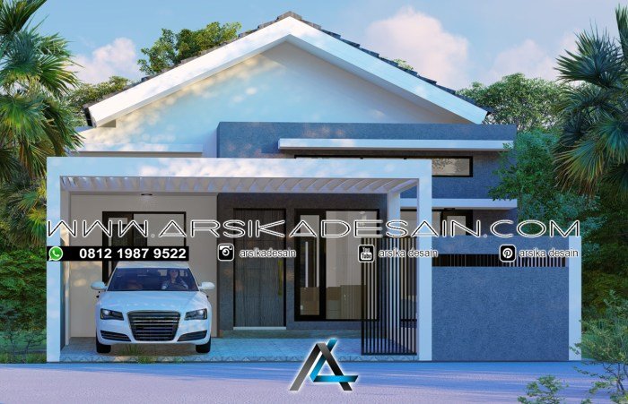 Desain rumah ukuran 8 x 16 m