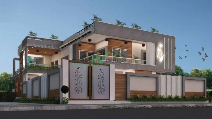 Desain rumah 4 kamar memanjang