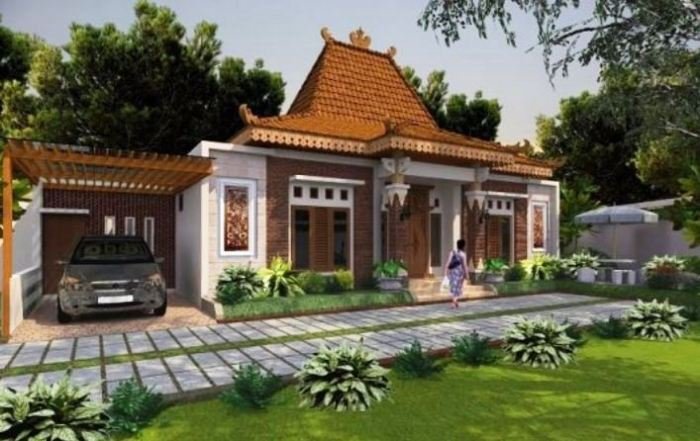 Desain rumah joglo modern 2 lantai