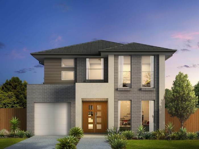 Desain rumah tinggal 2 lantai