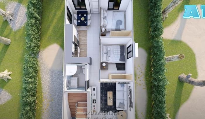 Desain rumah 5x10 2 lantai