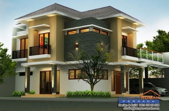 Desain rumah hook 2 lantai
