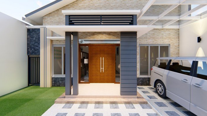 Desain rumah minimalis sederhana 9x10 m 3 kamar terbaru