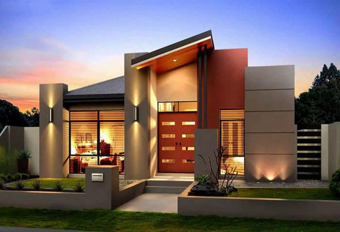 Desain rumah 1 lantai minimalis modern elegan