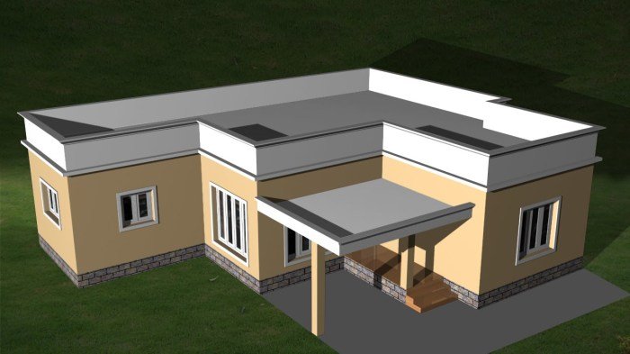 Desain rumah atap datar sederhana