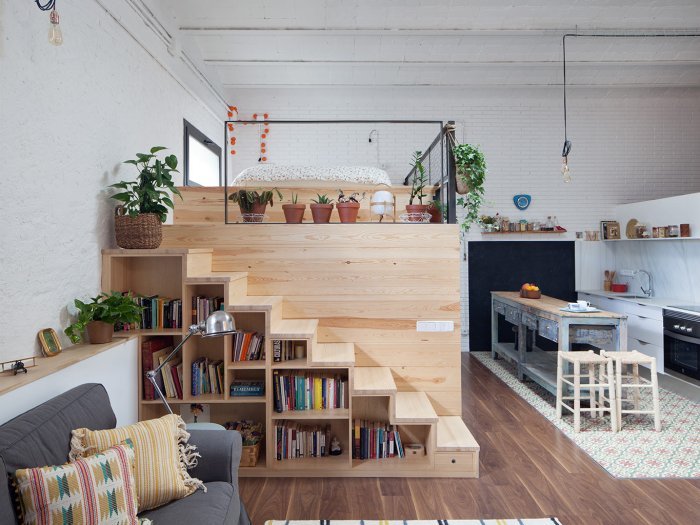 Desain rumah mezzanine minimalis