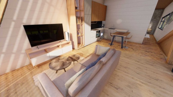 Beds feet Desain rumah 4x12 meter 1 lantai