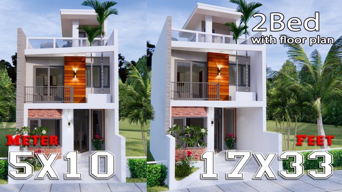 Desain rumah 5x10 2 lantai tanpa garasi