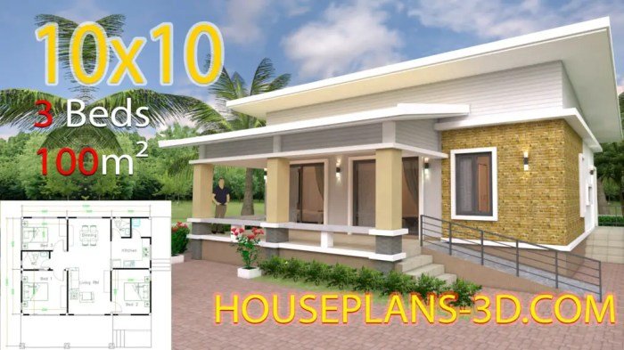 Desain rumah 8 x 10 3 kamar