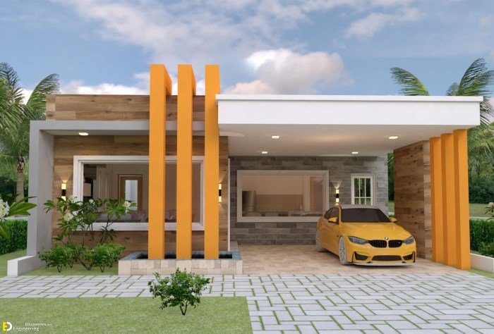 Desain rumah 10x20 1 lantai 3 kamar