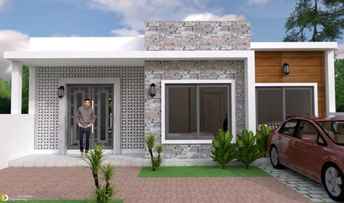 Desain rumah 8x10 2 kamar tidur