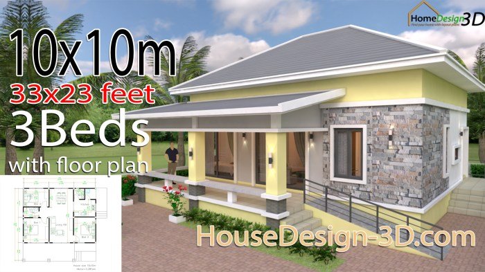 Desain rumah 10 x 7 dua lantai