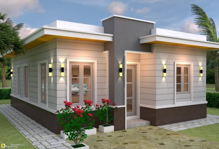 Desain rumah 10x20 1 lantai 3 kamar