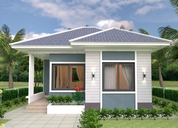 Desain rumah 7x6 2 kamar