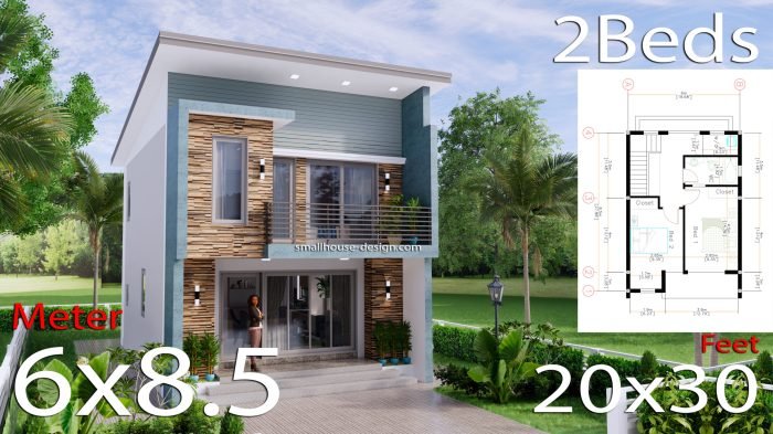 Desain rumah 6x8 2 lantai