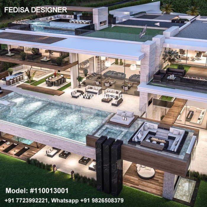 Desain rumah mewah 3 lantai dengan kolam renang