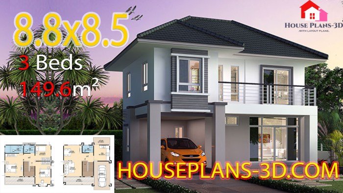 Desain rumah 2 lantai 3x10 meter