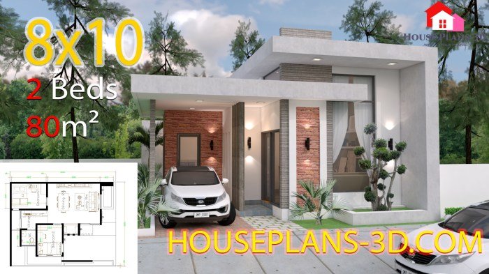 Desain rumah 10 x 8 lantai 2