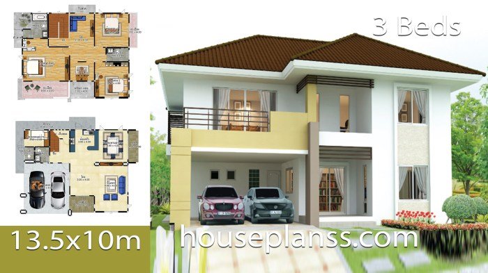 Desain rumah 5x10 3 kamar tidur 1 lantai