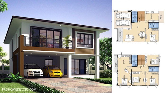 Desain rumah 9x12 4 kamar tidur