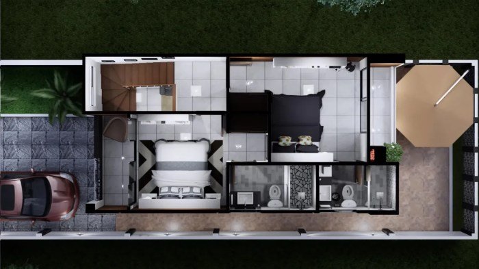 Desain rumah 5x10 2 lantai tanpa garasi