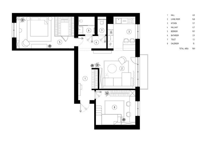 Desain rumah bentuk l