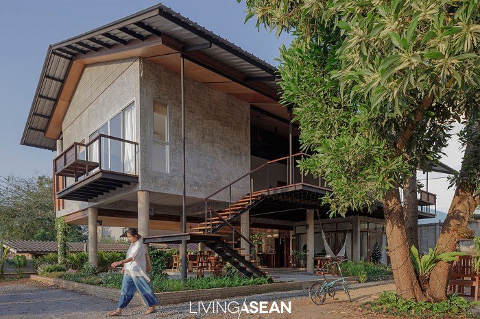 Desain rumah panggung modern