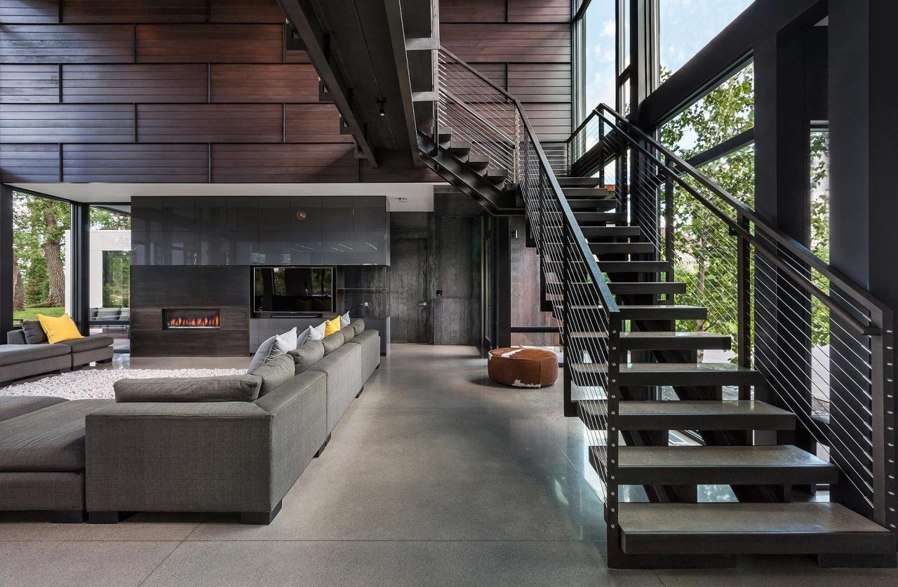 Desain rumah industrial 2 lantai