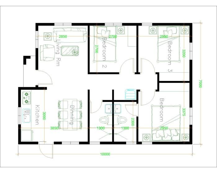 7x10 meter desain rumah 7x10