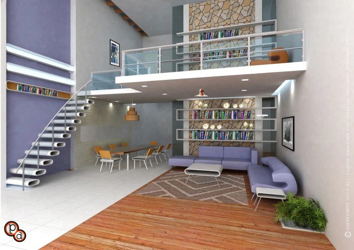 Desain rumah mezzanine minimalis