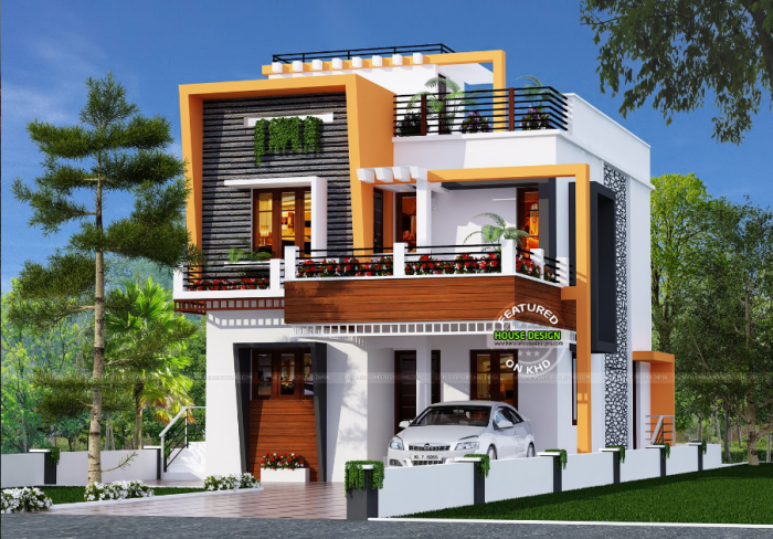 Desain rumah 2 lantai rooftop