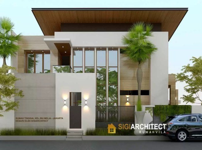 Lantai hook desain sigiarchitect tropis pojok minimalist roof mewah kavling