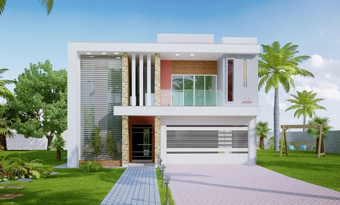 Desain rumah 2 lt modern