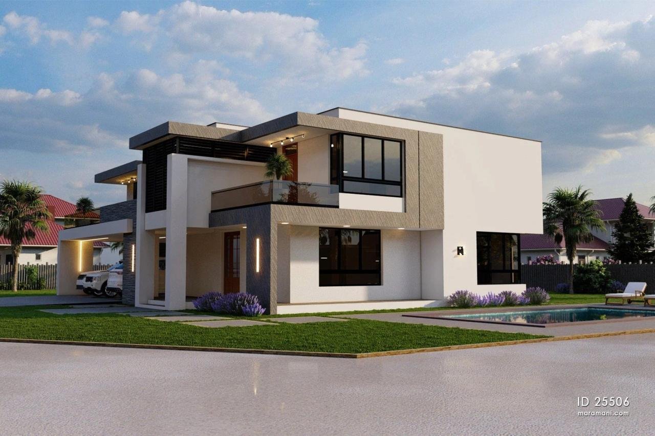 Desain rumah modern klasik 2 lantai
