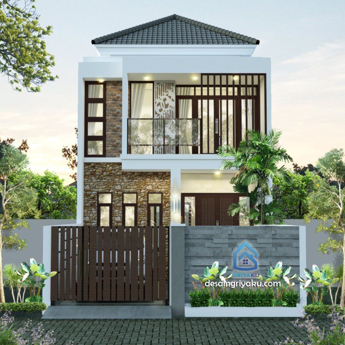 Desain rumah 7 x 12 2 lantai