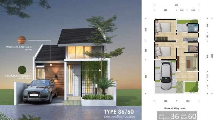 Desain rumah minimalis type 36/60