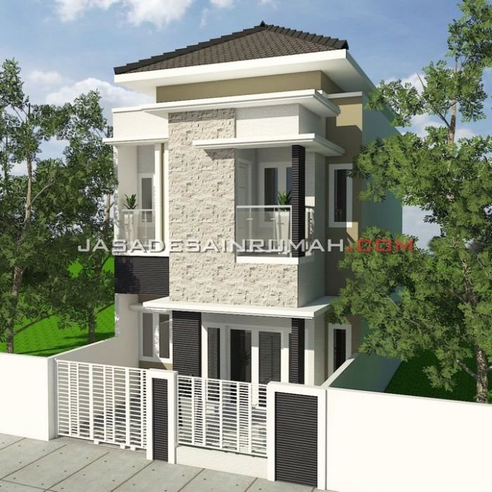 Desain rumah 7x15 2 lantai