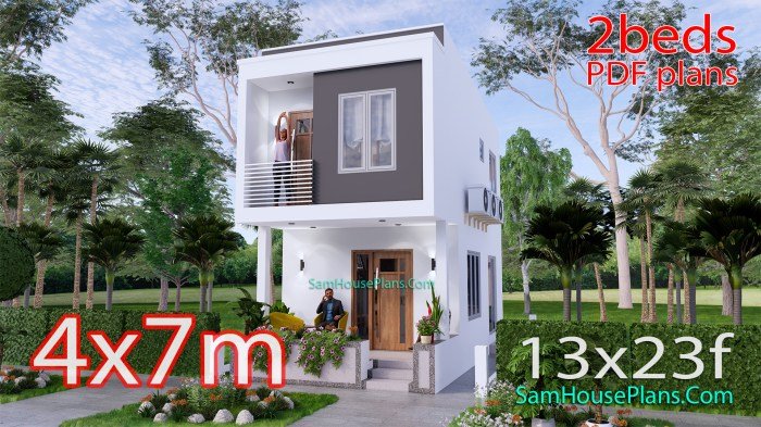 Desain rumah mungil 2 lantai