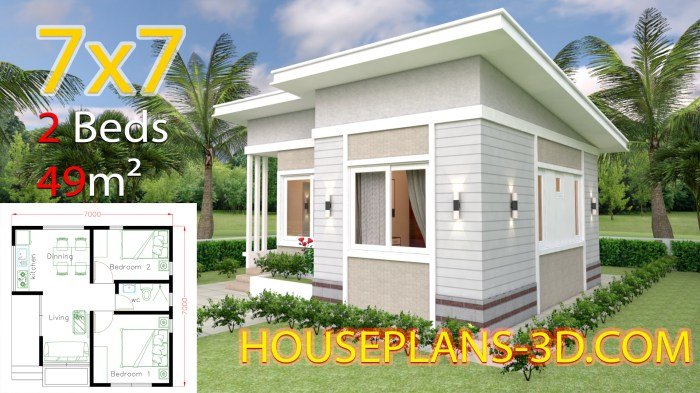 Desain rumah 7x14 memanjang