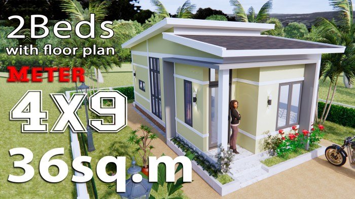 Desain rumah 4x9 meter 1 lantai