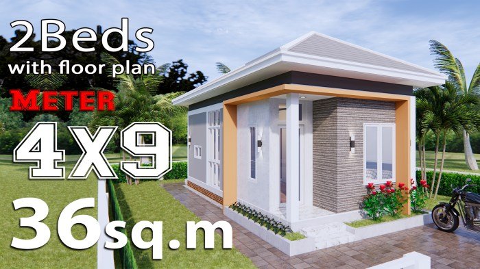 Desain rumah 4x9 meter 1 lantai
