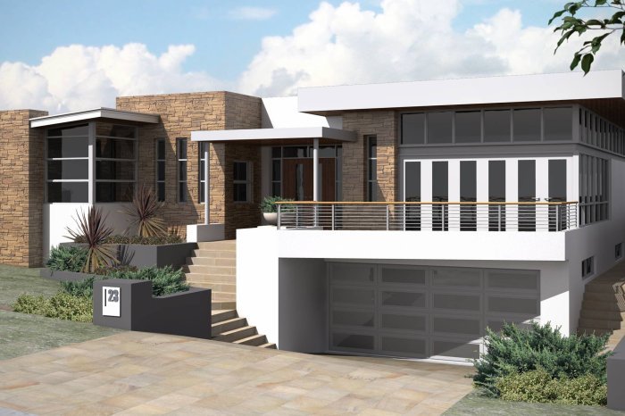 Desain rumah split level