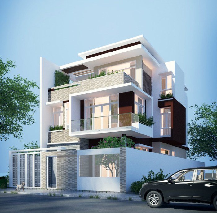 Desain rumah modern 3 lantai